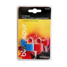 Blackspur BB-PD130 Plastic Coated Luggage Padlock Set