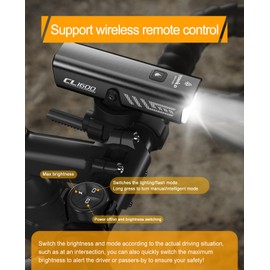 TOWILD CL1600 Bike Lights for Night Riding,1600 Lumen Bike Light,Compatible with Garmin/Gopro Mount,5000mAh Rechargeable Battery,Bike Front Light for Cyclists