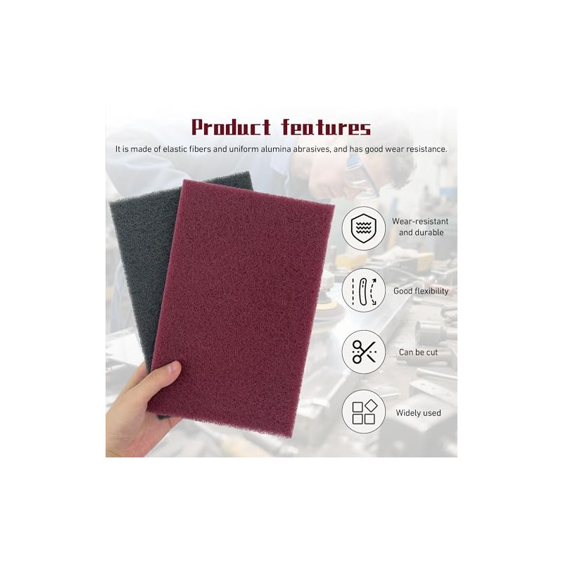 Premium 6" x 9" Scuff Pads 10 Pack, 5 Each