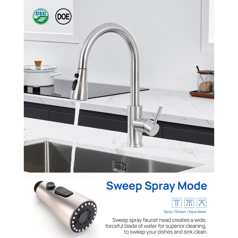 J-HVA Pull Down Kitchen Faucet Sprayer Head Replacement Part with