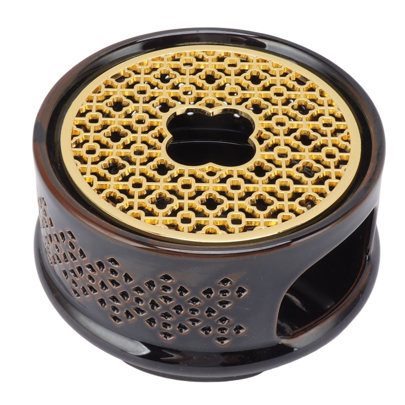 Teapot Warmer Tea Coffee Warmer Base Ceramic Heater with Spoon