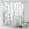 AIBIIN 180x180cm Ocean Shower Curtain Under The Sea Theme Starfish