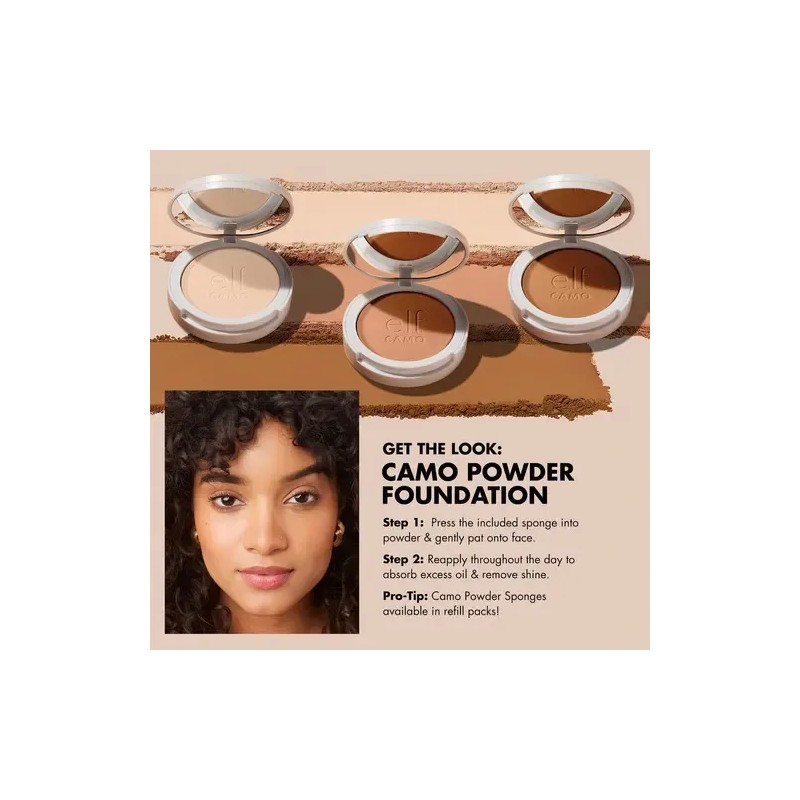 Camo Powder Foundation E.l.f Cosmetics Tono Light 250 W