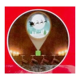 SOLI Christmas LED Light Up Indoor Projector (Santa's Sleigh in The Sky) with SOLI Bonus Item