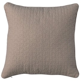Niceday Mofua IBUL 36231B36 Euro Sham Cover, 100% Cotton, Quilted, Washable, Low Formaldehyde, 17.7 x 17.7 Inches (45 x 45 cm), Light Brown