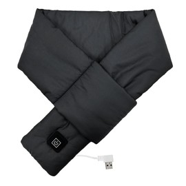 OhMill Winter Smart Heating Scarf USB Charging Scarves Cotton Infilling Neck Warmer Tube 3 Modes Electric Heated Thermal Neck Wrap Pad for Women Men, Black