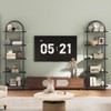 HOOBRO 5 Tier Open Bookshelf, Industrial Arched Bookcase Display Shelf