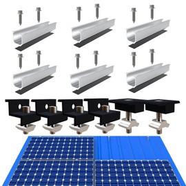 Cokritsm Solar Panel Brackets Holder Kit 30mm/35mm Universal Z-Bracket Holder 6 Pieces for Mounting Solar Panel Roof Mount Z Bracket