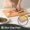 Extra Large Bamboo Board Charcuterie Non Slip Feet Over Sink
