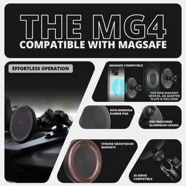 Tackform 26 Series Magnetic Phone Holder - Compatible with MagSafe, RAM Mounts, and 1" / B Size Ball Systems | CNC Billet Aluminum, Neodymium Magnets, Non-Marring Rubber Pad