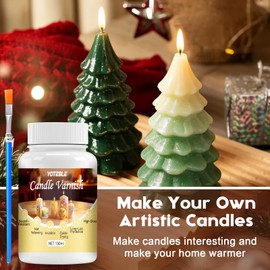 150ML Candle Varnish, Anti-Scratch Varnish, High Gloss, Long Lasting Protection for Oil Painting Candles Ceramics Clay