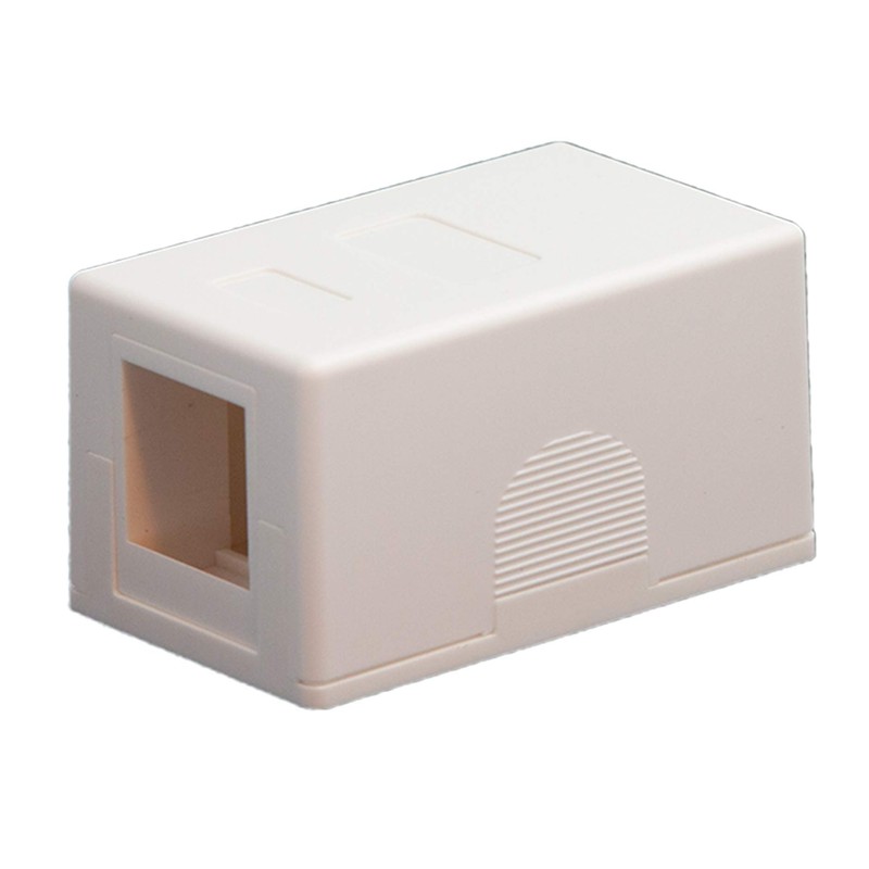 10-1 Port Surface Mount Box for Keystone Jacks - White
