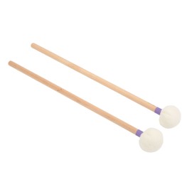 2Pcs Drum Mallet Felt Head Wooden Handle Non Slip Instrument Accessory Set Kit for PlayingPurple