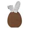 K KILIPES Easter Wood Bunny Sign Table Top Colorful Egg