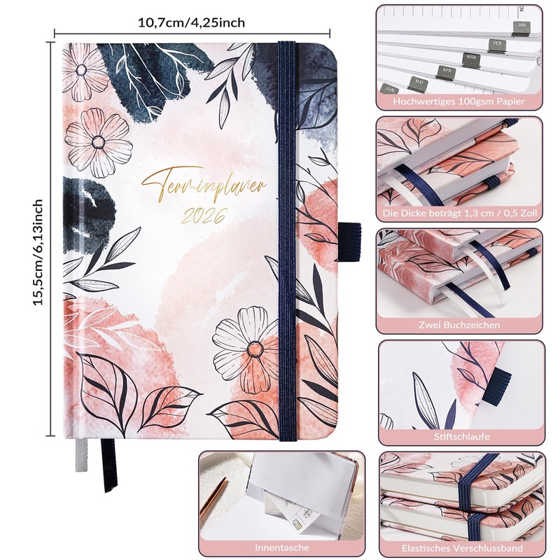 Calendar 2026 - Weekly Planner 2026 A6 from Jan -