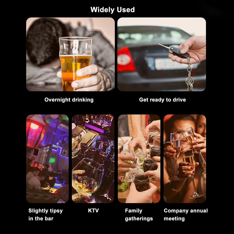 Breath Alcohol Tester LCD Display Voice Broadcast Non Contact Blowing