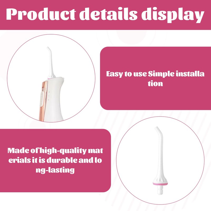 4PCS Water Flosser Replacement Tips - Compatible with Hangsun/Waterpik/Nicwell/COSLUS/Mospro/Zerhunt -