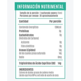Birdman Mct Oil Ácido Caprílico C8 420ml  28 Servicios