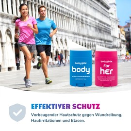 Body Glide Body & For Her Combination Pack 42 g Each - Skin Protection Stick Against Chafing and Blisters