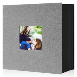 Ywlake Photo Album 4x6 1000 Pockets, Extra Large Capacity Linen Cover Picture Albums Holds 1000 Horizontal and Vertical Photos Grey