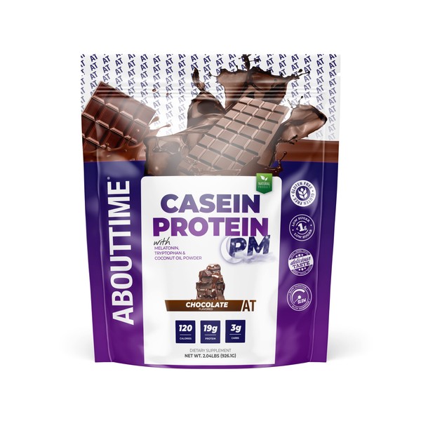 About Time Casein Protein Chocolate 2lb - 19g Protein, Nighttime