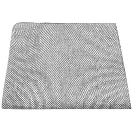 King & Priory Highland Weave Stonewashed Light Grey Pocket Square, Handkerchief