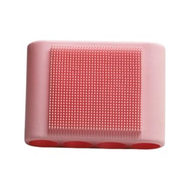 1PCS Silicone Body Scrubber Exfoliator- Bath Loofah & Sponges Alternative 4-Finger Non-Slip Grip Face & Scalp Scrubber for Sensitive Skin Body Brush for Men & Women (Pink)