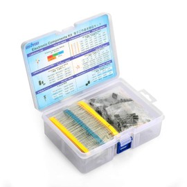 OSOYOO Electronic Component Assortment Kit(Total 1390 PCS) - Resistors, Electrolytic Capacitors, LEDs, Ceramic Capacitors, Diodes, Transistor for Raspberry Pi Arduino Mega2560