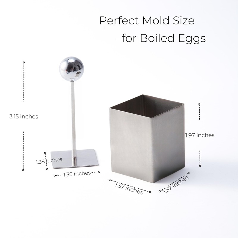 Square Egg Press for Hard Boiled Eggs Mold, Egg Cuber