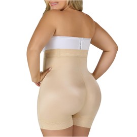 M&D Fajas Colombianas Levanta Cola Shapewear for Women Colombian Girdles-Reducing and Shaping Beige XS