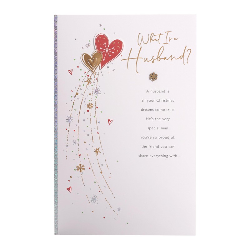 UK Greetings Christmas Card for Husband - Heartfelt Design