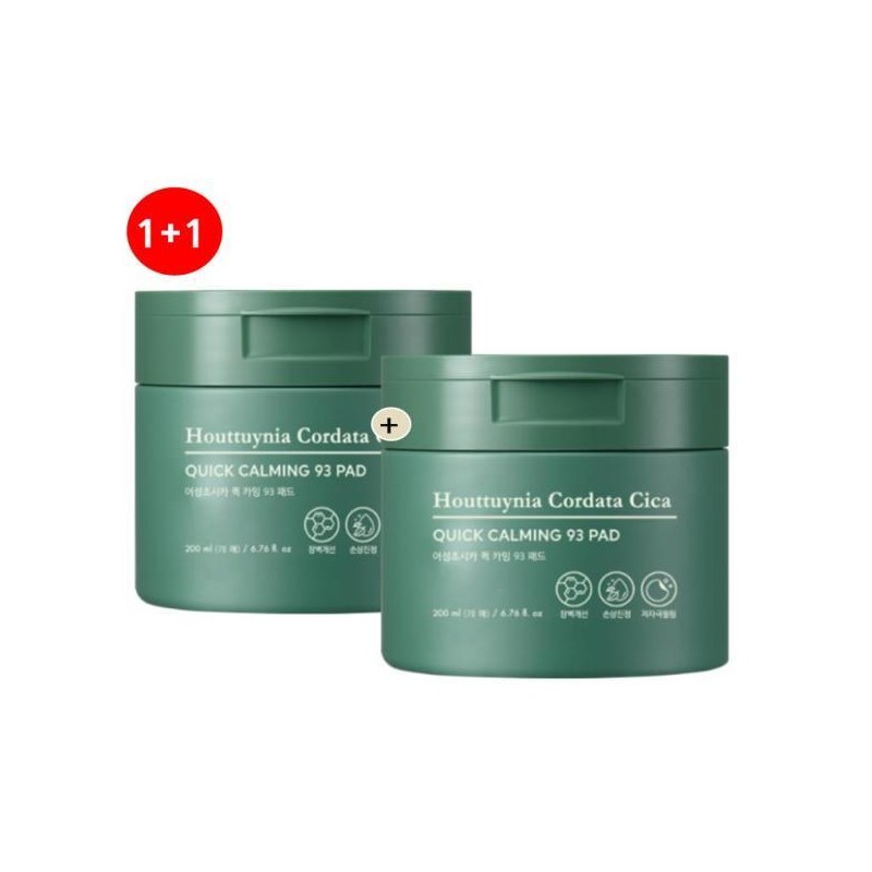 (1+1) Houttuynia cordata Cica Quick Calming 93 Pad (Cleansing Tissue)
