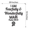 Family I Am Fearfully and Wonderfully Made Loving Quote Wall