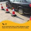 SWAWIS 15 m Plastic Barrier Chain, 6 mm Thick, Yellow/Black