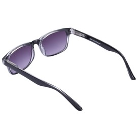 Mass Vision 3 Pair of Wayfarer The Summerville Full Reading Sunglasses - Outdoor Reading Sunglasses NOT Bifocals - Soft Pouches Included (Black/Blue/Purple, 2.5)