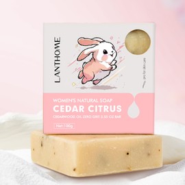 Natural Cedar Citrus Soap Bar, 100g, with Shea Butter Oil, Non-Irritating