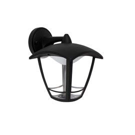 Luceco LEXCL4T6B4-01 LED Top Arm Four Panel Coach Lantern, IP44 Rated, 8 W, Black