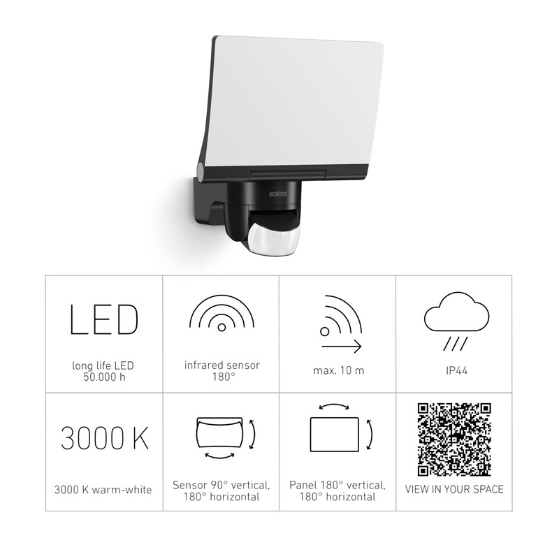 Steinel 2 x Large LED Spotlights, XLED, XL Home, Large