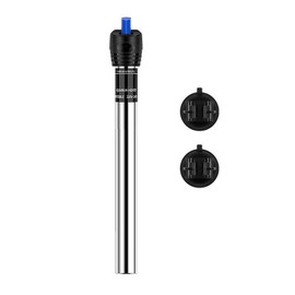 Tigerlily Enterprises Aquarium Heater 50W, Stainless Steel Fish Tank Heater Submersible Energy Saving Heater + Thermostat (Range 12-340C) For Freshwater Aquariums Fish Tanks 20L – 50L.