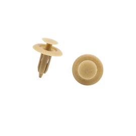 Hihaha 100 Pcs 6mm Hole Plastic Rivets Car Bumper Retainer Push Type Clips Beige Durable Material