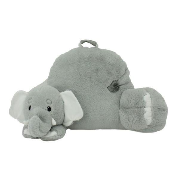 Soft Landing - Nesting Nooks - Premium Character Backrest with Carrying Handle & Back Pocket – Elephant 14 Inch
