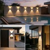 Solar Fence Lights Outdoor, 2-Pack Fence Lights Solar Powered with