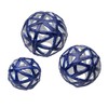 Elements Decorative Ceramic Cutout Spheres, Blue, Set of 3, 4,