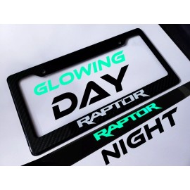 F-150 (Glowing) F-150 Raptor 100% Premium Carbon Fiber License Plate Frame