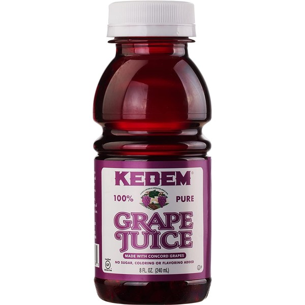 Kedem Concord Grape Juice, 8oz Plastic Bottle (24 Pack)