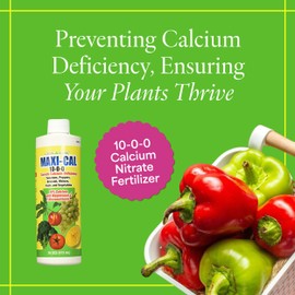 Grow More Maxi-Cal (10-0-0) - 16oz of USA-Made Calcium Nitrate Fertilizer - Provides Nitrogen & Liquid Calcium for Plants, Fruits, & Vegetables - Blossom End Rot & Root Rot Treatment