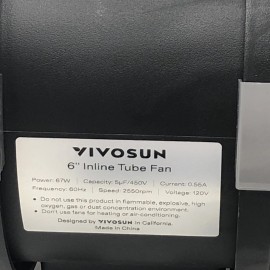 VIVOSUN R6 6 Inch 390 CFM Inline Duct Fan with Variable Speed Controller