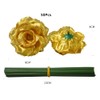 Eternal Blossom Rose Head Flowers with Stem, 50 Golden Artificial