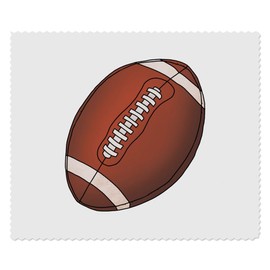 2 x 'Rugby Ball' Microfibre Lens/Glasses Cleaning Cloths (LC00032543)