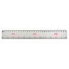 'Pink Bow' 30cm (12 Inch) White Plastic Ruler (RL00090990)